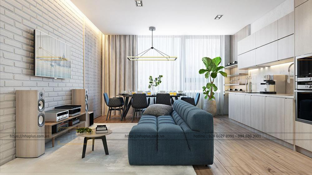 Thiết kế và thi công căn hộ 55m2 của chị Lan tại Hà Đông